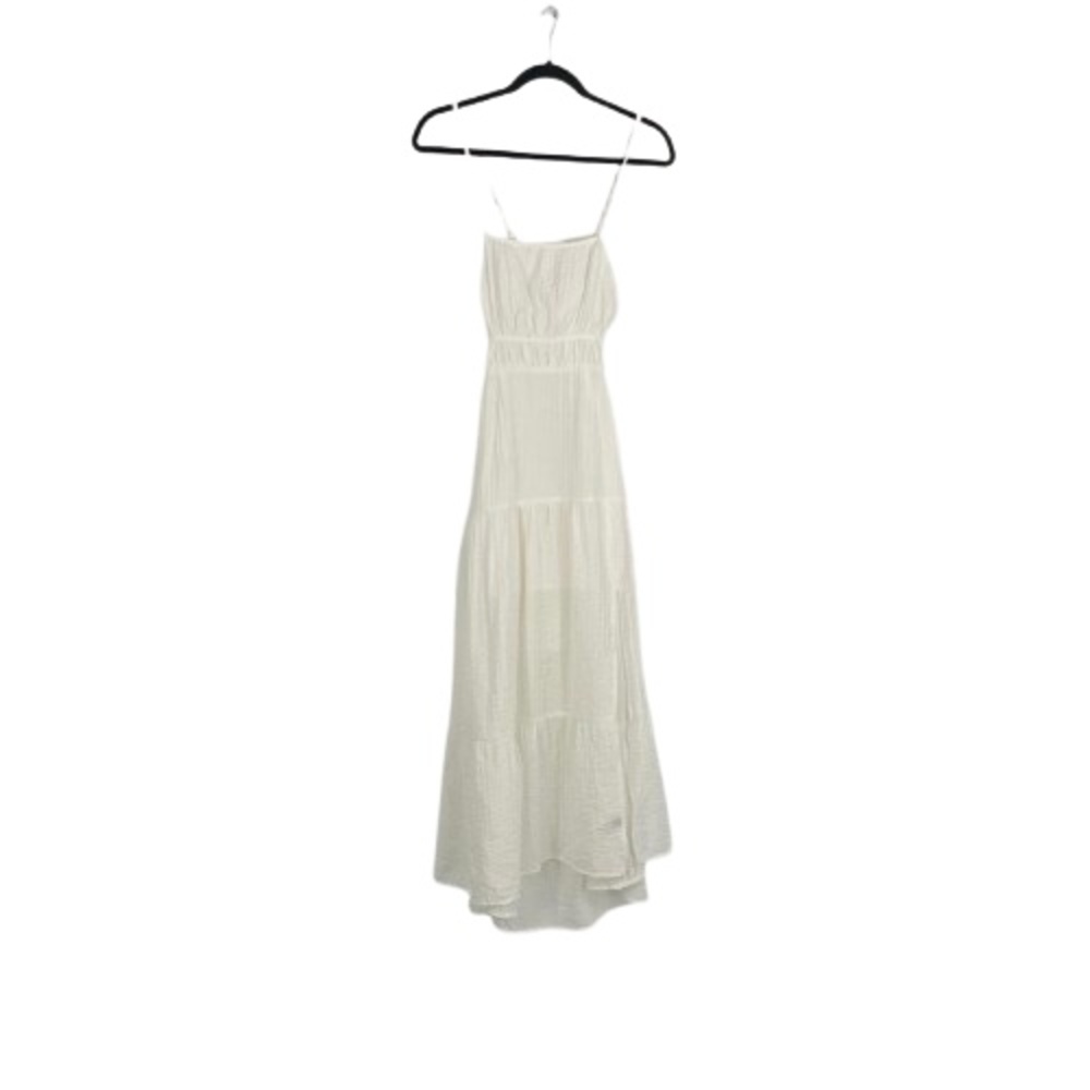 Lilyful Women's White Tiered Spaghetti Straps Summer Boho‎ Maxi Dress Size Small